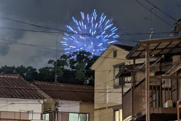 思いがけない夏の花火