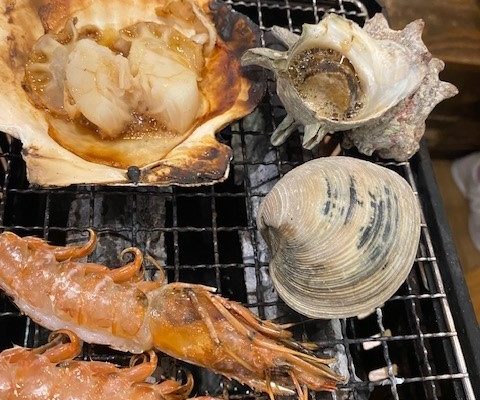 息子と楽しむ海鮮居酒屋