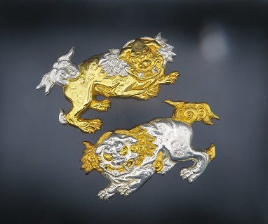 電鋳製　獅子