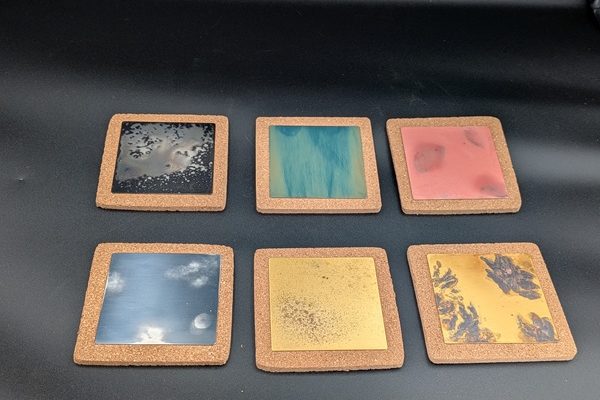 「表情めっき」(コースター)